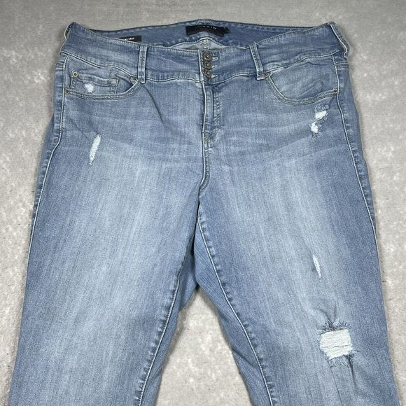 Torrid Jegging Womens Size 20 Light Blue Jegging Stretch Denim Jeans Pockets - Picture 2 of 10